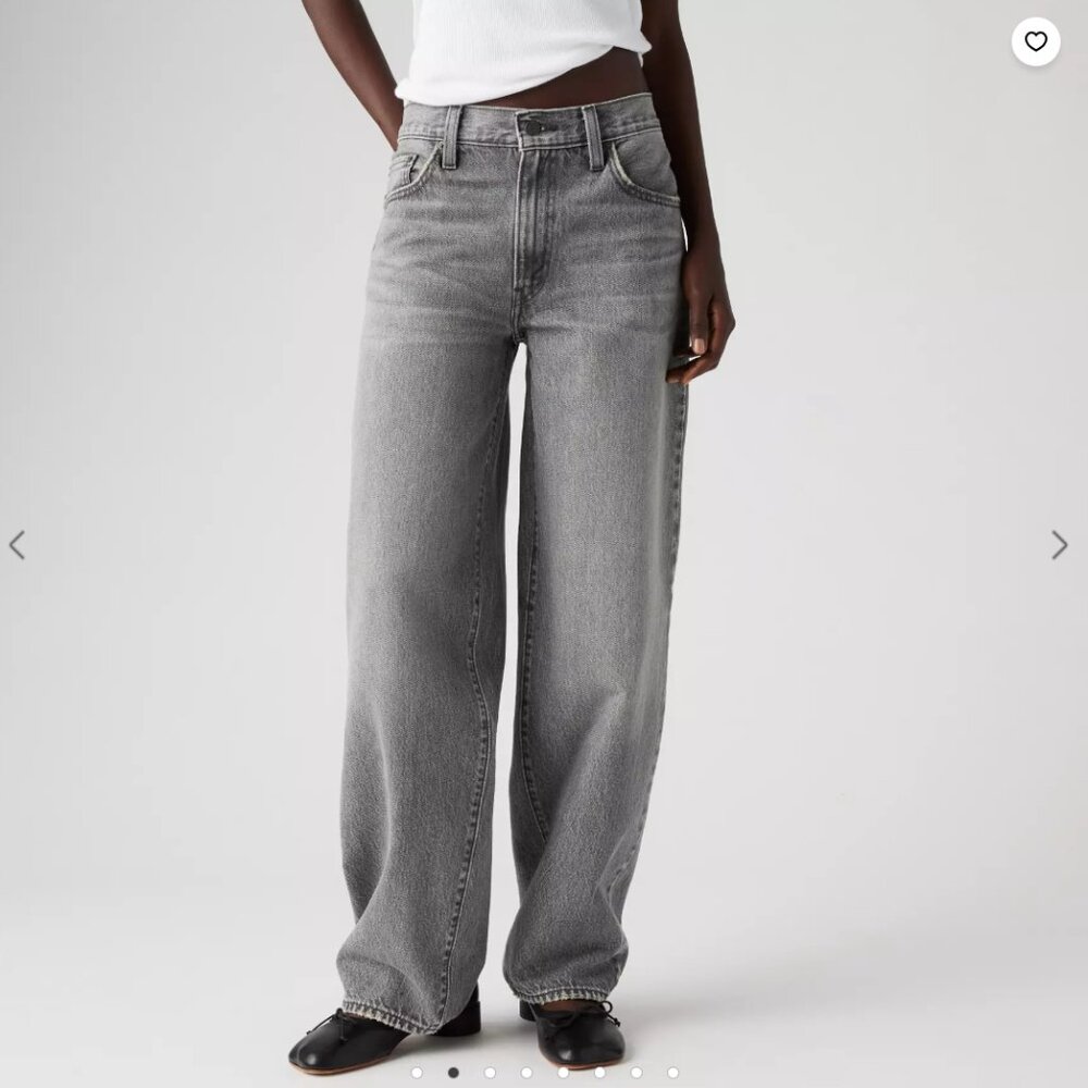 NWT Levi's Baggy Dad Women's Jeans - Chill at Home "Black" - Picture 2 of 6